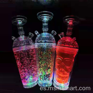 taza de cachimba portátil shisha con luz led